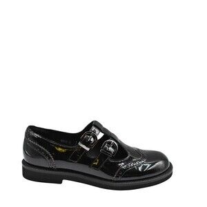 Jeannot Black Patent Low Shoes With Brogue Detailing - NWT